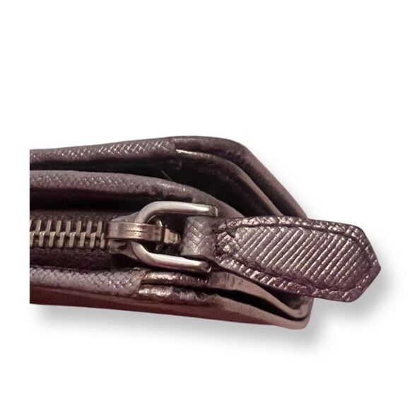 Prada Small Saffiano Compact Wallet Silver - Picture 14 of 16